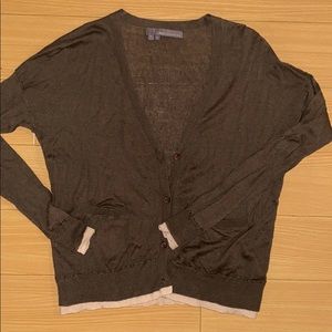 green/grey cashmere button up